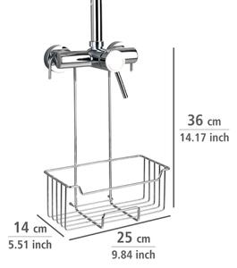 WENKO 23499100 - Sprchová polička MILO 25x36 cm nerez/stříbrná/čirá