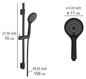 WENKO 25453100 - Sprchový set WATERSAVING SYSTEM 70 cm černá