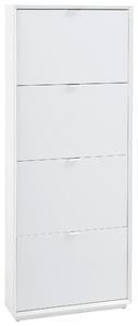 VYKLÁPĚCÍ BOTNÍK, bílá, barvy nerez oceli, 65/160/18 cm Xora - Výklopné botníky
