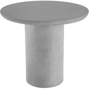 Tectake Kulatý zahradní stůl Talmi, pro vnitřní a venkovní použití, 86,5x75,5cm - betonová šedá