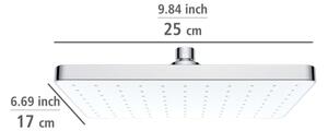 WENKO 24001100 - Sprchová hlavice AUTOMATIC CLEANING 25x17 cm lesk. chrom/bílá