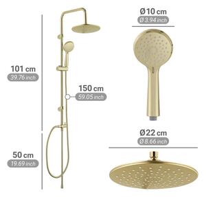 WENKO 26182100 - Sprchový systém YOUNG LINE 101 cm zlatá