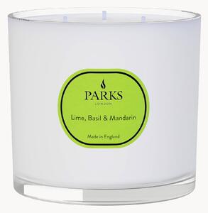 Ručně vyrobená vonná svíčka se třemi knoty Vintage Aromatherapy (limetka, bazalka a mandarinka)
