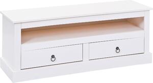 KOMODA POD TELEVIZI, borovice, bílá, 118/45/39 cm MID.YOU - Online Only TV příslušenství, Online Only