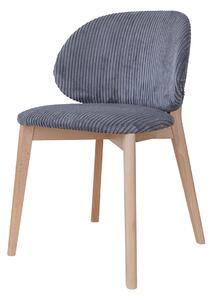 Čalouněná židle šedá s dřevěnými nohami LIN90 Pecora