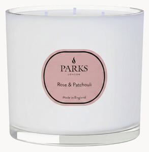 Ručně vyrobená vonná svíčka se třemi knoty Vintage Aromatherapy (růže, pačule a zelené stonky)