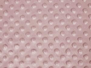 Dětská látka Minky 3D puntíky MKP-051 Starorůžová - šířka 150 cm