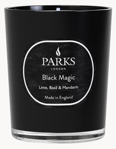 Ručně vyrobená vonná svíčka Black Magic (limetka, bazalka a mandarinka)