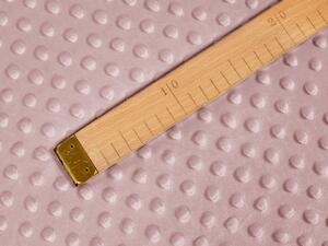Biante Dětský povlak na polštář Minky 3D puntíky MKP-051 Starorůžový 40 x 40 cm