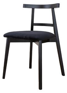 Dřevěná čalouněná židle černá RIV100 Orio