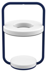 Tmavě modrá nabíjecí stolní LED lampa Fermob Ulli 30 cm