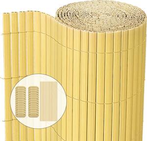 VOUNOT® PVC rohož na ochranu před zvědavými pohledy 80 x 500 cm, ochrana před zvědavými pohledy na balkon a terasu, bambus