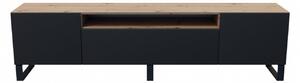 Televizní stolek RTV Leo Dub artisan-černá 200 cm