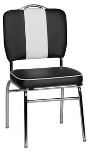 Retro Židle Elivis Černá/bílá