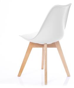 Jídelní židle s polštářem Bílý TEMPA