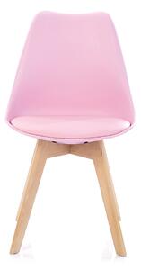 Jídelní židle s polštářem Růžový TEMPA