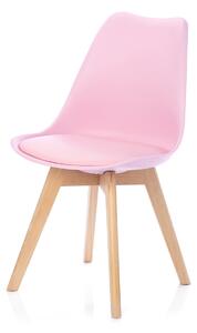 Jídelní židle s polštářem Růžový TEMPA