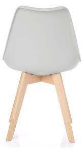 Jídelní židle s polštářem Světle šedá TEMPA