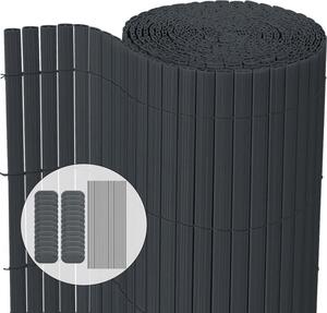 VOUNOT® PVC rohož na ochranu před zvědavými pohledy 80 x 500 cm, ochrana před zvědavými pohledy na balkon a terasu, šedá