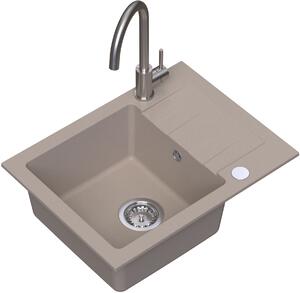 Ruvetti Minimini+ dřezy s baterií béžová/ocel LP_3200-MM58440BE_W