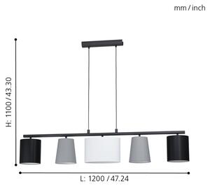 Eglo 98588 - Lustr na lanku ALMEIDA 5xE14/25W/230V