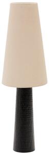 Černobílá kovová stojací lampa Kave Home Senni 129,5 cm