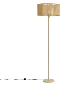 Stojací lampa béžová s papírovým lanovým stínidlem 50/50/25 - Simplo