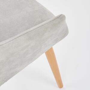 Prošívaná šedá čalouněná židle ERME