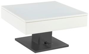 KONFERENČNÍ STOLEK, černá, bílá, kov, sklo, kompozitní dřevo, 80/80/47 cm Livetastic - Konferenční stolky, Online Only
