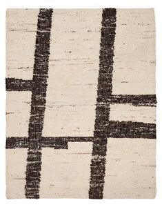 Černobílý vlněný koberec Kave Home Hadin 160 x 230 cm