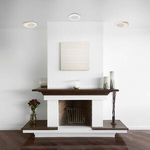 Steinhauer LED nástěnné světlo Lido, bílé, kovové, 2 700 K, stmívatelný, Bílá / opál, Obývací pokoj / jídelna, kov