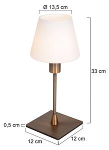 Steinhauer Stolní lampa Ancilla, bronzová, výška 33 cm, kov, sklo, E14, Bronz / starožitná mosaz, Obývací pokoj / jídelna, kov