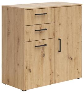 KOMODA, dub artisan, 80/83/40 cm Carryhome - Široké komody
