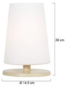 Steinhauer Stolní lampa Ancilla, krémová, výška 26 cm, kov, sklo, E27, Krémová / jantar, Obývací pokoj / jídelna, kov