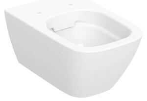 GE Smyle Square závěsný klozet, uzavřené splachování Rimfree, bílý KeraTect