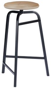 Northern Hnědá kožená barová židle Treble 65 cm