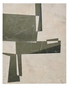 Zelený abstraktní obraz Kave Home Fida 118 x 94 cm