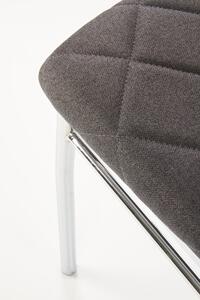 Moderní jídelní židle s čalouněným sedákem tmavě-šedá BEAGER