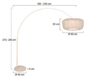 Steinhauer Stojací lampa Sparkled Light, krémová/nylonová, 240 cm, Krémová / jantar, Obývací pokoj / jídelna, kov, Moderní
