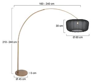 Steinhauer Stojací lampa Sparkled Light, bronzová/černý nylon, 240 cm, Bronz / starožitná mosaz, Obývací pokoj / jídelna, kov, Moderní