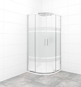 Sprchový kout čtvrtkruh 80x80 cm SAT TEX SATBKTEXS80CRS