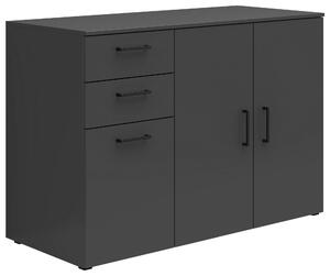 KOMODA, barvy grafitu, 120/83/52 cm Carryhome - Široké komody