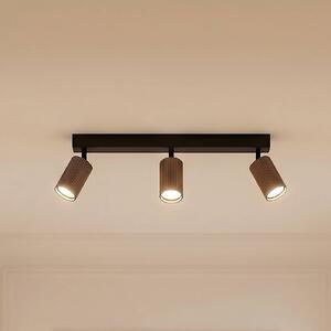 TK Lighting Stropní bodové světlo Tune, 3 žárovky, hnědé, kovové, délka 66 cm, stmívatelný, Hnědá / rez, Obývací pokoj / jídelna, Hliník