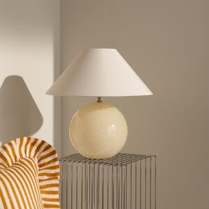 Stolní lampa Globen Lighting, IRIS, Béžová, Obývací pokoj, Tkanina / Textil, Design