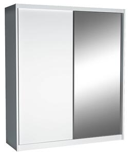 Šatní skříň MACI | 208 cm | se zrcadlem | bílá