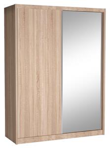 Šatní skříň MACI II | 180 cm | se zrcadlem | sonoma
