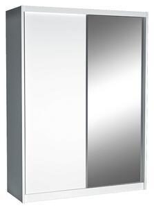 Šatní skříň MACI II | 180 cm | se zrcadlem | bílá