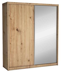 Šatní skříň MACI | 208 cm | se zrcadlem | artisan