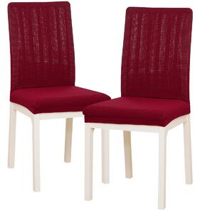 Napínací potah na židli Magic clean červená, 45 - 50 cm, sada 2 ks