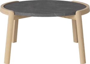 Konferenční stolek Mix Ø65 cm, více variant - Bolia Varianta: Pietra Grey marble | White pigmented oiled oak, Solid | v. 35 cm